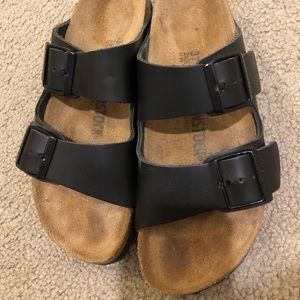 Birkenstock Arizona Black Leather Narrow Footbed EU 37